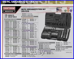 Sears Craftsman Industrial USA 99pc Mechanics Tool Socket Set 24849