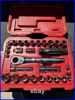 Sears Craftsman Max Axess 30 Piece SAE & Metric Pass Through Socket Set Nos 3282