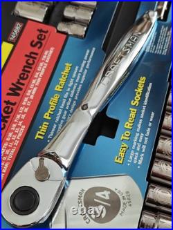 Sears Craftsman Tools USA Rare 3/8 Socket Ratchet Set Easy Read Thin NOS 45882
