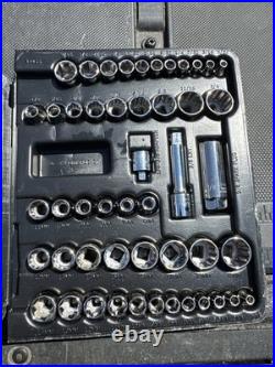 Sears Craftsman USA 55pc Mechanics Tool Set Socket Ratchet 33455 Nos Metric SAE