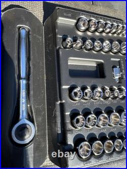Sears Craftsman USA 55pc Mechanics Tool Set Socket Ratchet 33455 Nos Metric SAE