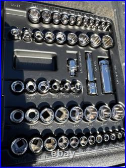 Sears Craftsman USA 55pc Mechanics Tool Set Socket Ratchet 33455 Nos Metric SAE