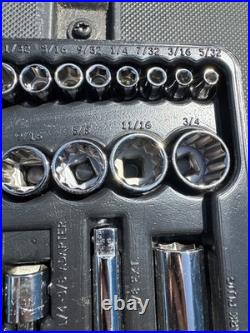 Sears Craftsman USA 55pc Mechanics Tool Set Socket Ratchet 33455 Nos Metric SAE