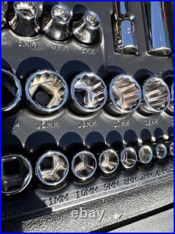 Sears Craftsman USA 55pc Mechanics Tool Set Socket Ratchet 33455 Nos Metric SAE