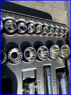 Sears Craftsman USA 55pc Mechanics Tool Set Socket Ratchet 33455 Nos Metric SAE