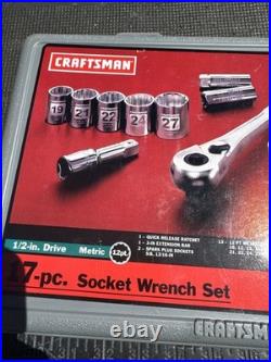 Sears Craftsman USA Nos 1/2 Drive Easy Read Socket Set 34931 Rare Metric 44809