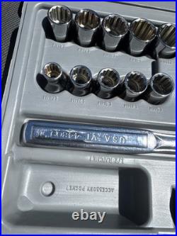 Sears Craftsman USA Nos 1/2 Drive Easy Read Socket Set 34931 Rare Metric 44809