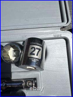 Sears Craftsman USA Nos 1/2 Drive Easy Read Socket Set 34931 Rare Metric 44809
