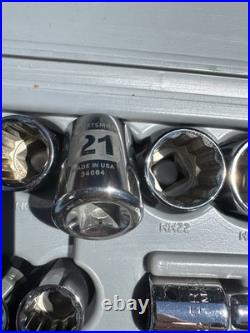 Sears Craftsman USA Nos 1/2 Drive Easy Read Socket Set 34931 Rare Metric 44809