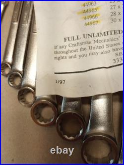 Sears Craftsman USA Nos 28pc Master Set Box End Wrench Metric SAE 42962 Catalog
