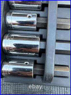 Sears Craftsman USA Nos 4PC Hex But Socket Set Rare 1/2 Drive 34482 Metric SAE