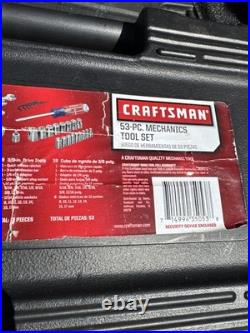 Sears Craftsman USA Nos 53 Pc Mechanics Tool Set 35053 Socket Sae Metric Ratchet