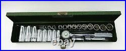 Sk Tools 3/8 Drive 24 Piece Metric Socket Set With Metal Carrying Case