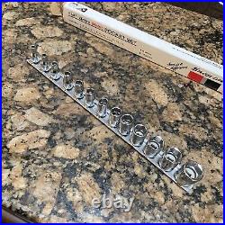 Snap-on 14-Piece 1/4" Drive Metric Semi-Deep Socket Set – 6 Point – 4mm To 15mm