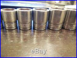 Snap On 11 Pc. SAE 3/8 Drive 6 Point Shallow Socket Set 211FSY 1/4 to 7/8