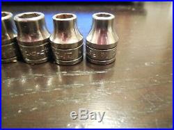 Snap On 13 Piece 3/8 Drive SAE 6 Point Socket Set 1/4 to 1 214FSY