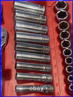 Snap On 144TMPB 1/4 Drive Metric & SAE Socket Set 6 Point General Service Set