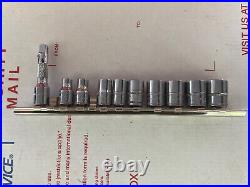 Snap On 14 pc 1/4 Drive 12-Point Metric Flank Drive Shallow Socket Set