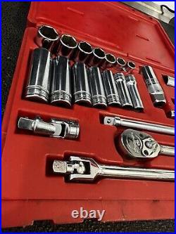 Snap On 222AFSMP 22 pc 3/8 Drive 6-Point SAE General Service Socket Set