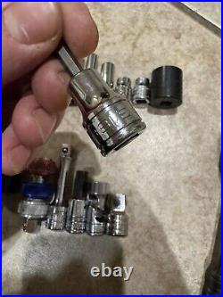 Snap On 23 Piece 3/8 1/2 Drive Ratchet & Socket Lot