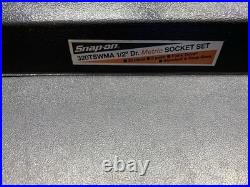 Snap On 320TSWMA Metric 1/2 Drive Deep & Shallow 6 Point Chrome Socket Set 20 pc