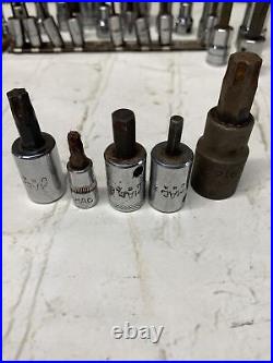 Snap On 3/8 1/4 1/2 Drive Hex Bit Socket Driver Mixed Lot of 26 with 5 mac