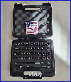 Snap On 44 Piece 1/4 Drive Metric & SAE General Service Socket Set 144TMPBFR