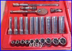 Snap On 44 Piece 1/4 Drive Metric & SAE General Service Socket Set 144TMPB