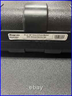 Snap-On 51 PIECE 3/8 DRIVE 6 POINT METRIC SAE GENERAL SERVICE SET SS203507