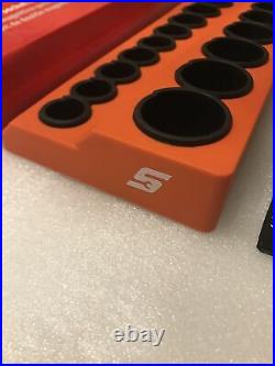 Snap On Magnetic 3/8 Socket Tray In Orange Metric And Imperial NEW