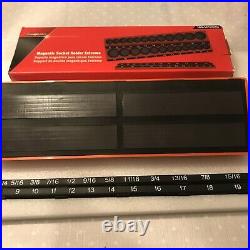 Snap On Magnetic 3/8 Socket Tray In Orange Metric And Imperial NEW