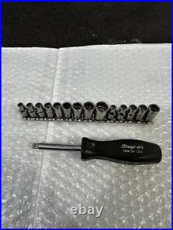 Snap-On TM4CSA Hard Handle Standard Shank Driver With Sae metric Sockets NEW