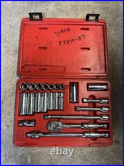 Snap-On TOOLS 22 pc 3/8 Drive 6-Point SAE General Service Socket Set USA Made