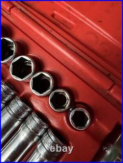Snap-On TOOLS 22 pc 3/8 Drive 6-Point SAE General Service Socket Set USA Made