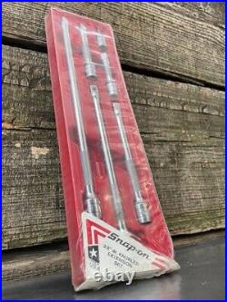 Snap-On Tools 6PC 3/8 Drive Knurled Chrome Socket Extension Set 206AFX