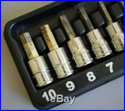 Snap On Tools 7pc 3/8 Drive Hex Allen Key Socket Set rrp £154 (884)