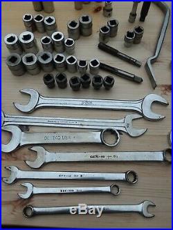 Snap On Tools Lot 50 pc mixed SAE, Metric Sockets, Wrenches 3/8 drive sets
