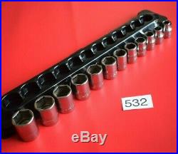 Snap On Tools NEARLY NEW 12pc 3/8 Drive Shallow Socket Set rrp £143 (532)
