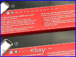 Snap On Tools NEW 44pc 1/4 dr Combination Metric/SAE Shallow & Deep Socket Sets