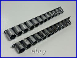 Snap-On Tools USA 24pc SAE & Metric Shallow Socket Set Pair, 212FSMY & 211FSY