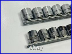 Snap-On Tools USA 24pc SAE & Metric Shallow Socket Set Pair, 212FSMY & 211FSY