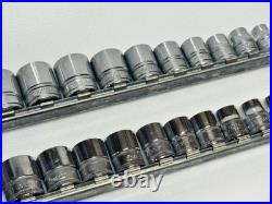 Snap-On Tools USA 24pc SAE & Metric Shallow Socket Set Pair, 212FSMY & 211FSY