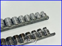 Snap-On Tools USA 24pc SAE & Metric Shallow Socket Set Pair, 212FSMY & 211FSY