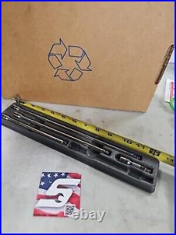 Snap-On Tools USA 4pc 1/4 Drive Chrome Knurled Socket Extension Set 106BTMX