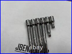 Snap-On Tools USA NEW 6pc 1/4 Drive Chrome Wobble Socket Extension Set 106ATMXW