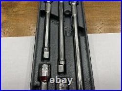 Snap-On Tools USA NEW 6pc 3/8 Drive Knurled Chrome Socket Extension Set 206AFX