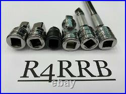 Snap-On Tools USA NEW 6pc 3/8 Drive Knurled Extension Adapter Swivel Set 206EAU