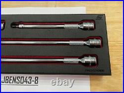 Snap-On Tools USA NEW 6pc 3/8 Drive Wobble PLUS Extension Foam Set 206AFXWPFR