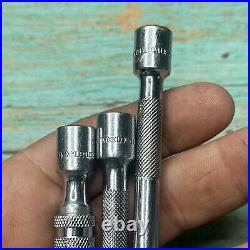 Snap-On USA 1/4 Drive 11,6,2 Knurled Locking Extension TMXKL110A, L60A, L2