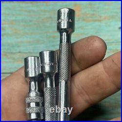Snap-On USA 1/4 Drive 11,6,2 Knurled Locking Extension TMXKL110A, L60A, L2